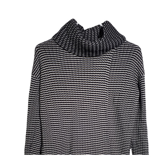 CAbi Fergie Split Turtleneck Striped Sweater 3167 Size XXS - Picture 2 of 6